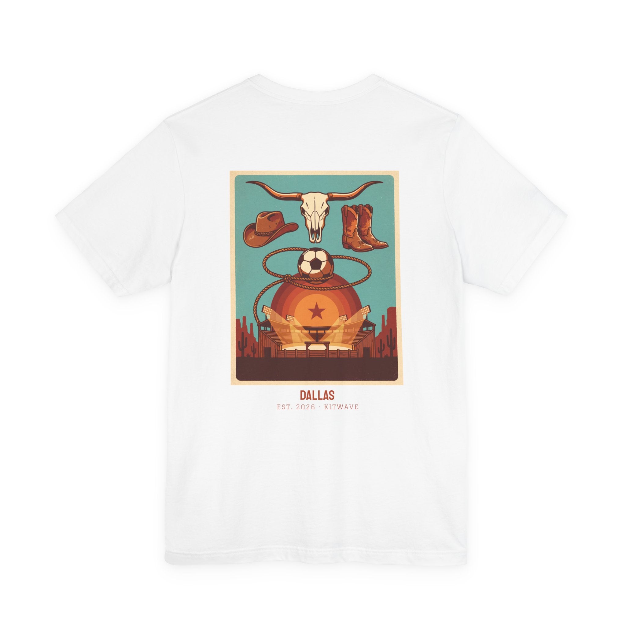 Dallas City Poster Tee — White · Limited Edition · Unisex