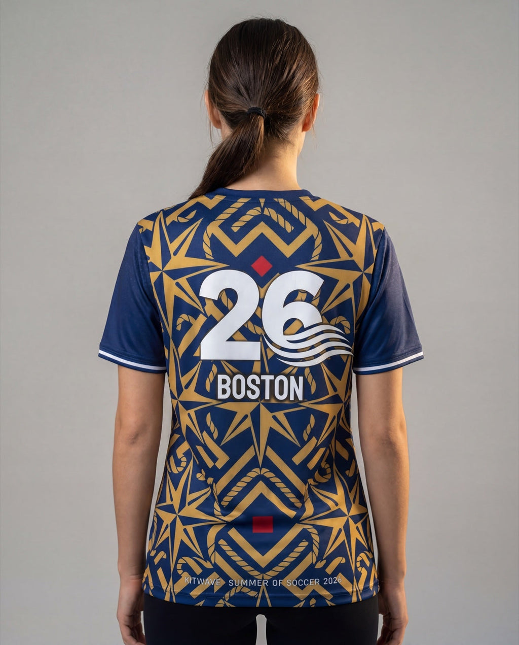 Boston City Jersey worn back view