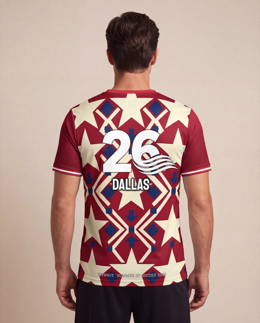 Dallas City Jersey worn back view
