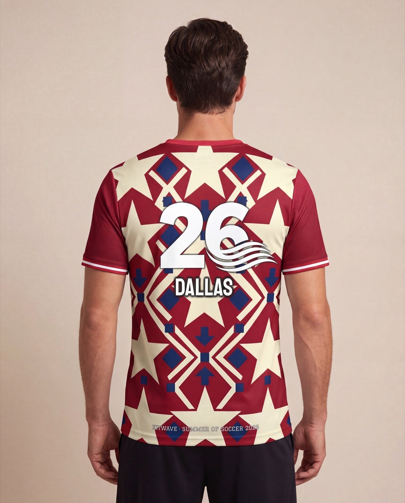 Dallas City Jersey worn back view