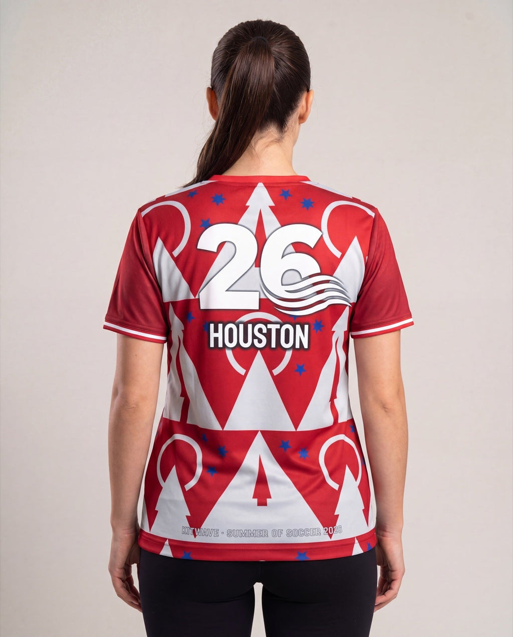 Houston City Jersey worn back view
