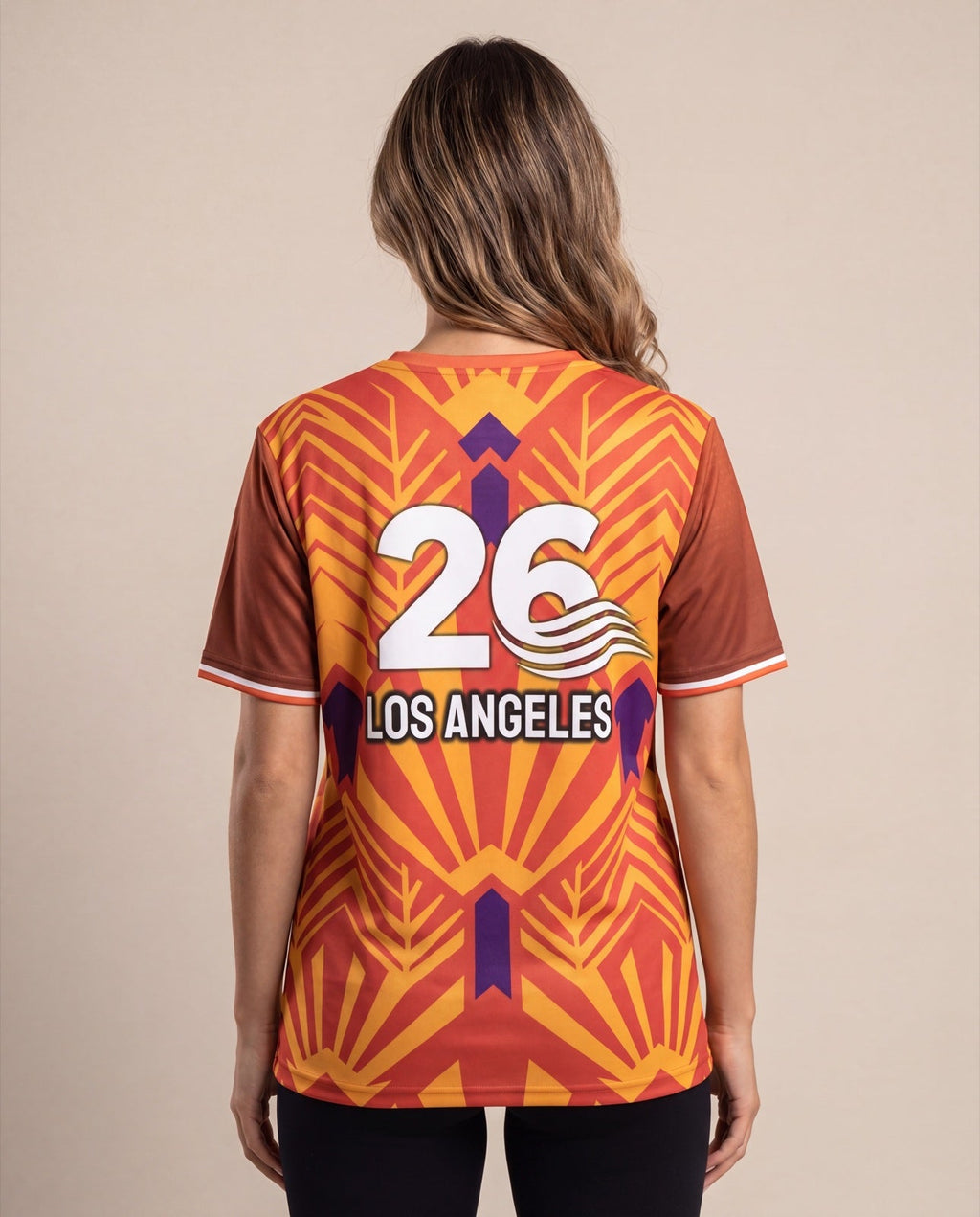 Los Angeles City Jersey worn back view