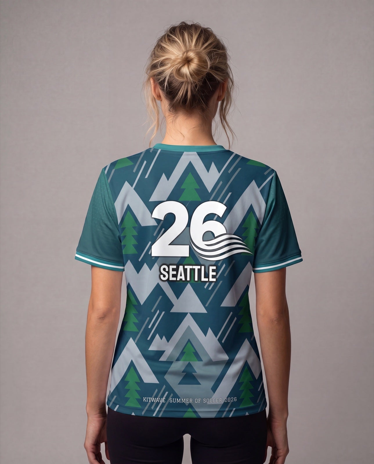 Seattle City Jersey worn back view