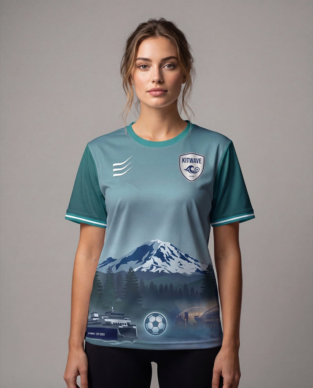 Seattle City Jersey worn front view