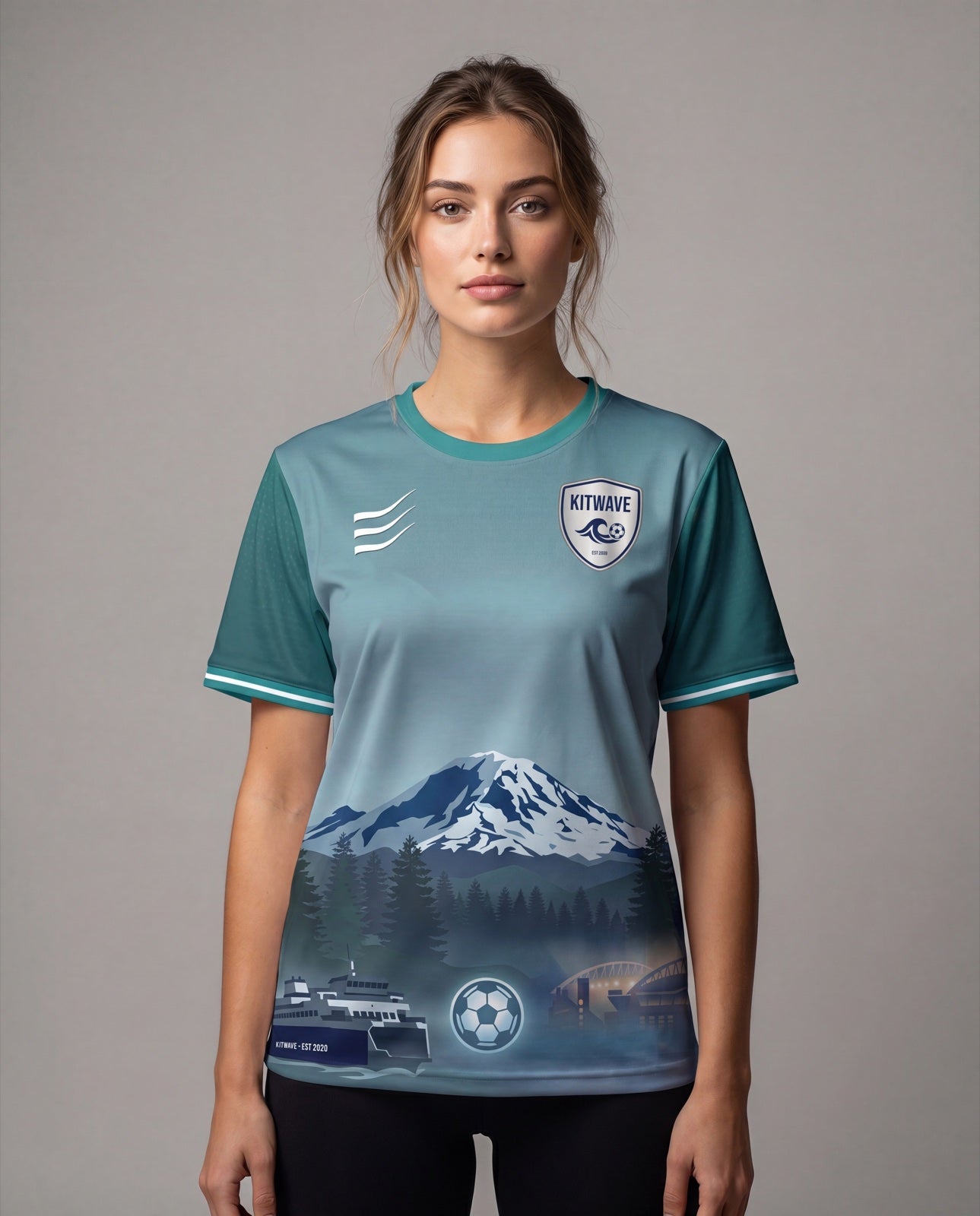 Seattle City Jersey worn front view